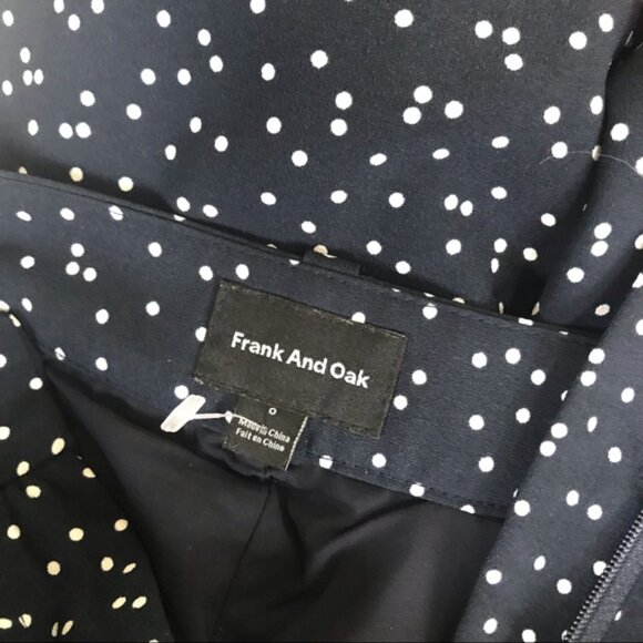 Frank And Oak NEW Polka Dot Trousers Pants Pleats Zipper Fly Pockets Lined Wide - Picture 7 of 16